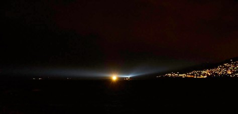 The Night Ship coming up the Derwent.  Pity about the other boat!  It also has a low, mournful horn blasting at intervals