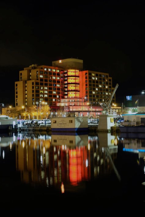 The Grand Chancellor Hotel has joined in the 'red' theme for Dark Mofo